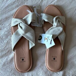 NWT Shade & Shore Beige Sandals size 11